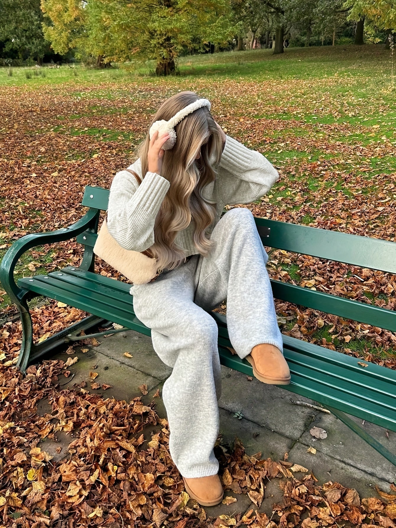 Women'S Elegant Crew Neck Sweater - Soft Long Sleeve Pullover with Ribbed Cuffs, Chic Fall\u002FWinter Sweater for Everyday & Formal Outfits, Ladies Sweaters