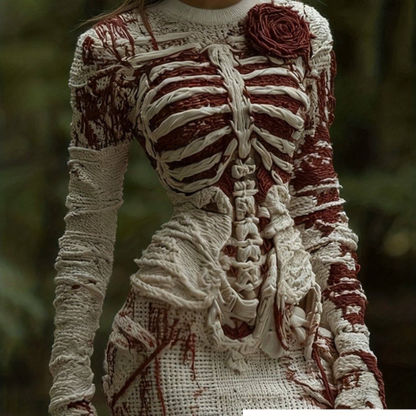 2D FLAT PATTERN 2025 Halloween Luminous Skull Bag Hip Skirt Ladies 3D Digital Printing Short-sleeved T-shirt Street Horror Theme Party Robe Daily All-match Slim Dres