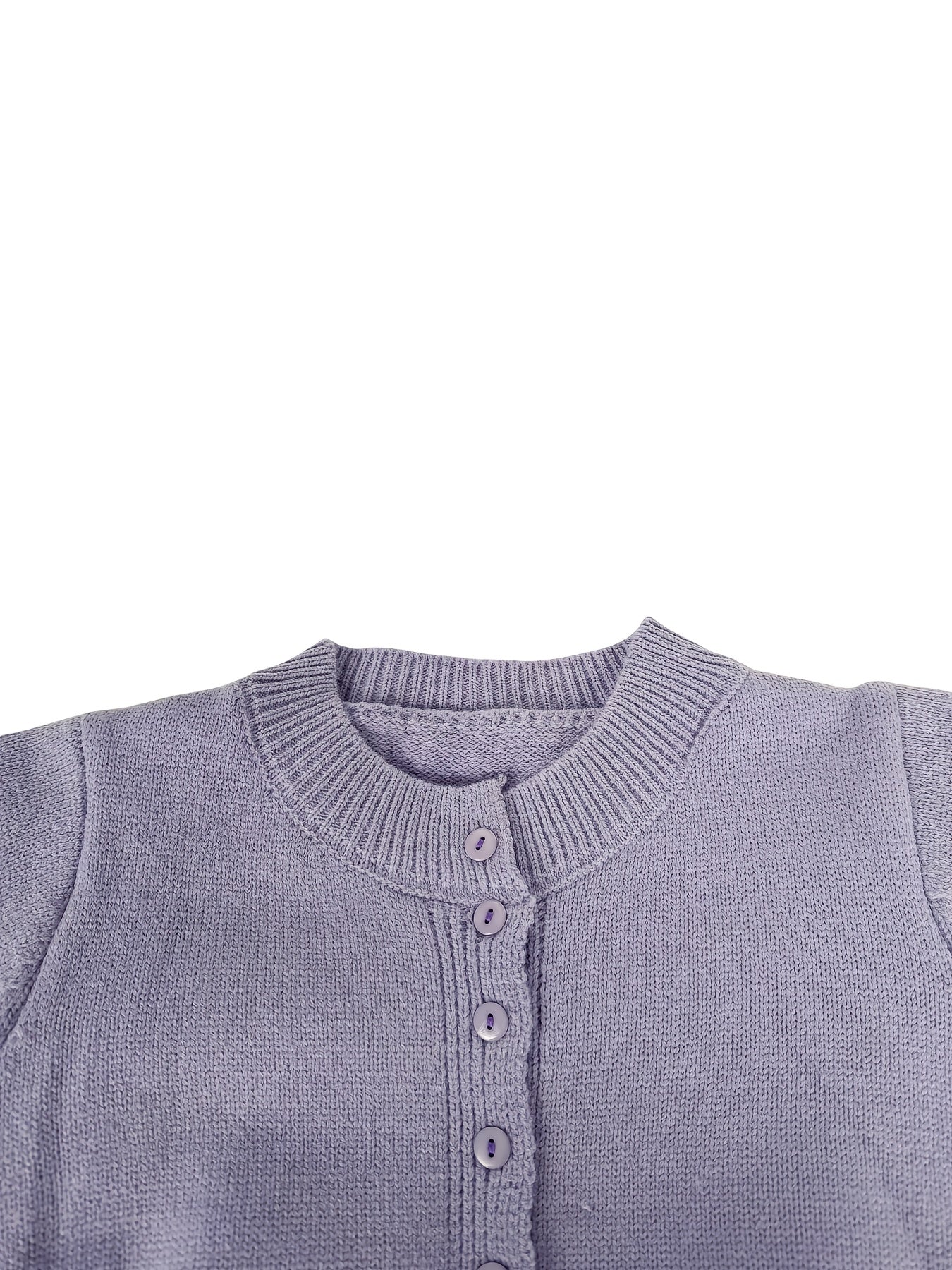 Women's Red Lace Trim Cardigan with Fitted Waist & Puff Sleeves - Cozy Machine-Washable Round Neck Sweater for Fall Winter Layering, Sweater Cardigan, Layering Piece, Crochet Texture, Textured Knitwear