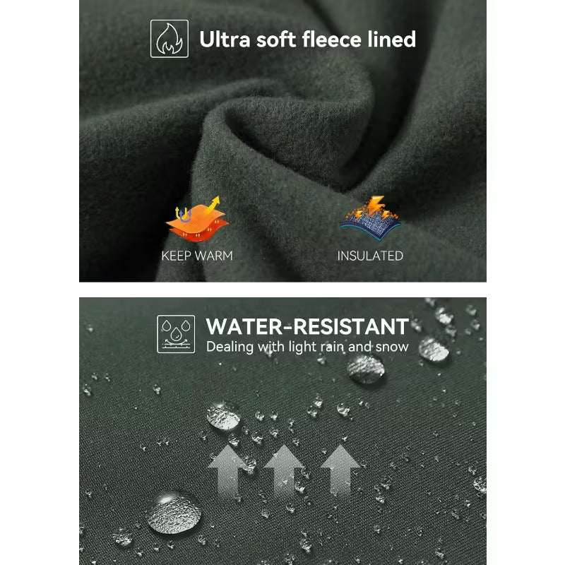 Women'S High-Waisted Fleece-Lined Thermal Winter Leggings - Water-Resistant Warm Tights with Pockets, Olive Green & Multi-Color Options, 4-Way Stretch for Running, Gym, Outdoor Sports & Casual Wear - Durable Cold Weather Athletic Pants