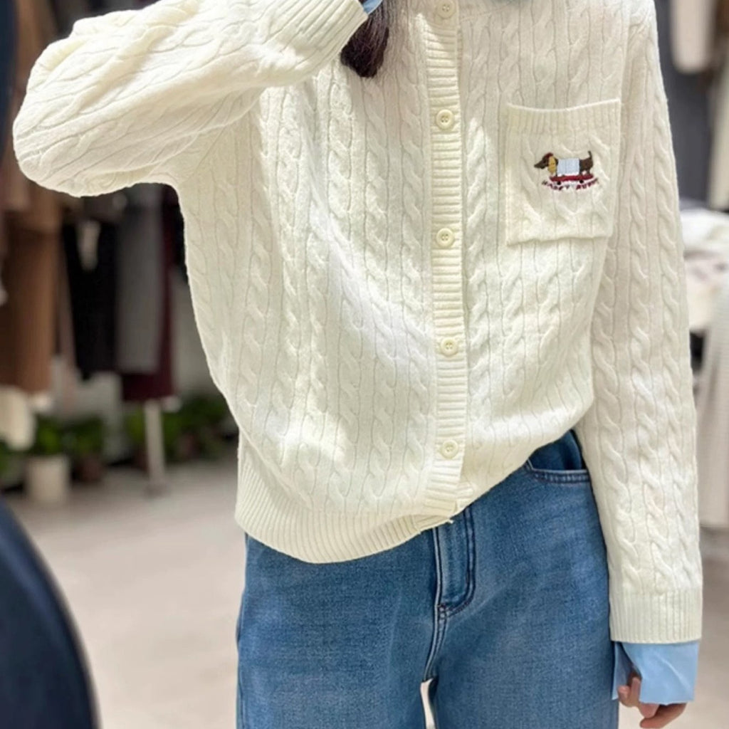 Korean-inspired Design Turtleneck Sweater Faux Two-piece Cardigan Women'S Autumn And Winter New Fashion Versatile Outerwear Long-sleeve Top