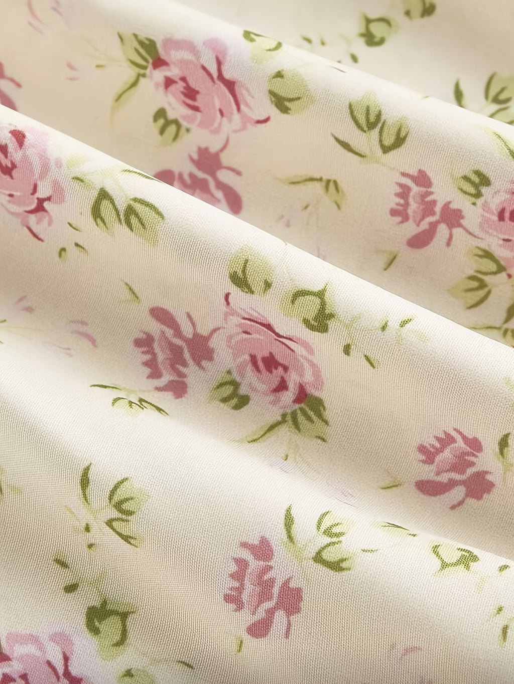 Women'S Elegant French Floral Print A-Line Maxi Dress with Spaghetti Strap & Waist Tie Belt - Pink & Floral Print Long Formal & Casual Evening Gown, Machine Washable For Parties, Office, Casual Attire - Spring\u002Ffall\u002Fsummer Seasonal Wear