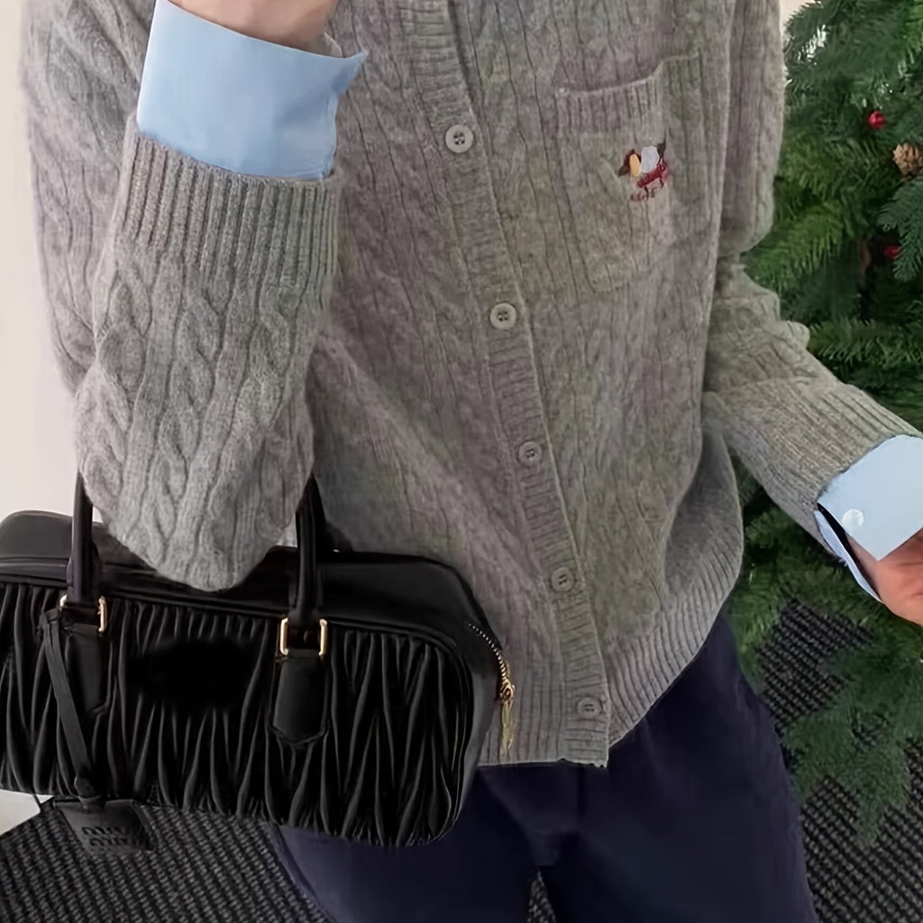 Korean-inspired Design Turtleneck Sweater Faux Two-piece Cardigan Women'S Autumn And Winter New Fashion Versatile Outerwear Long-sleeve Top